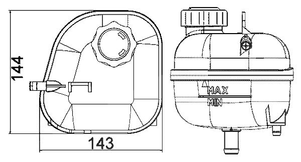 Mahle Ausgleichsbehälter, Kühlmittel [Hersteller-Nr. CRT85001S] für Mini