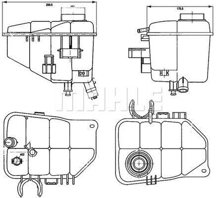 Mahle Ausgleichsbehälter, Kühlmittel [Hersteller-Nr. CRT126000S] für Mercedes-Benz