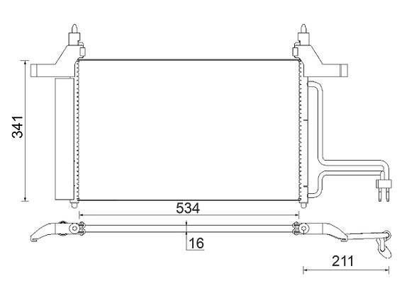 Mahle Kondensator, Klimaanlage [Hersteller-Nr. AC790000S] für Fiat