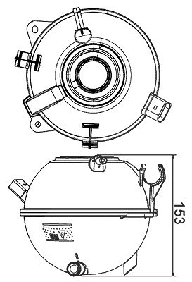 Mahle Ausgleichsbehälter, Kühlmittel [Hersteller-Nr. CRT19000S] für Audi, VW, Skoda, Seat