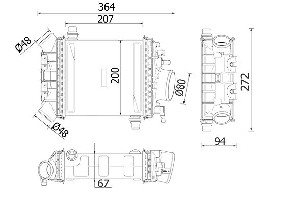 Mahle Ladeluftkühler [Hersteller-Nr. CI547000P] für Mercedes-Benz