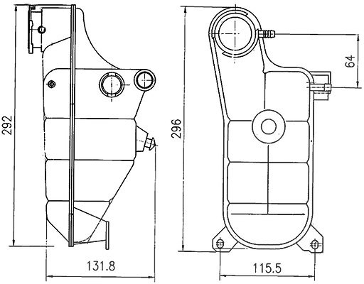 Mahle Ausgleichsbehälter, Kühlmittel [Hersteller-Nr. CRT119000S] für Mercedes-Benz