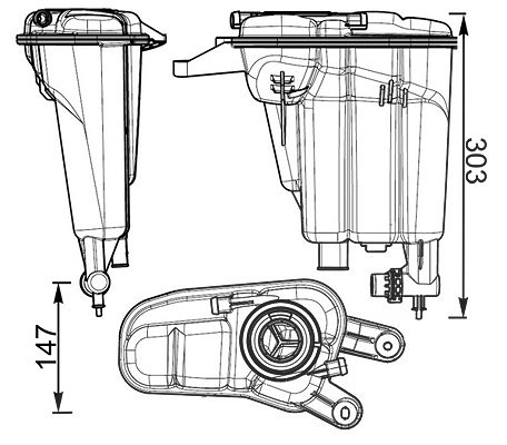 Mahle Ausgleichsbehälter, Kühlmittel [Hersteller-Nr. CRT95000S] für Audi