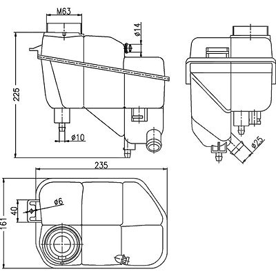Mahle Ausgleichsbehälter, Kühlmittel [Hersteller-Nr. CRT202000S] für Mercedes-Benz