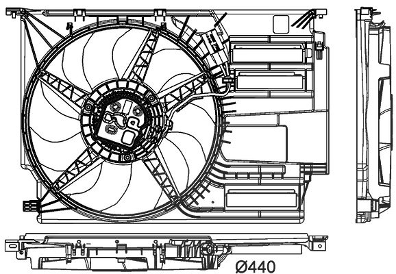 Mahle Lüfter, Motorkühlung [Hersteller-Nr. CFF404000P] für Mini, BMW