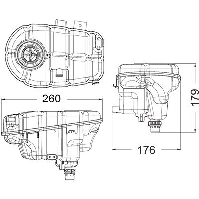Mahle Ausgleichsbehälter, Kühlmittel [Hersteller-Nr. CRT60000S] für Audi