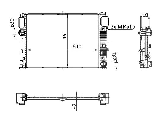 Mahle Kühler, Motorkühlung [Hersteller-Nr. CR38000S] für Mercedes-Benz