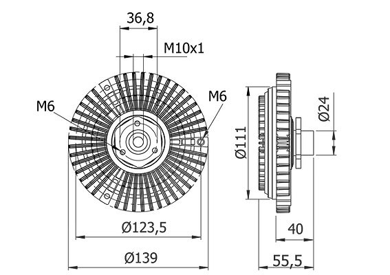 Mahle Kupplung, Kühlerlüfter [Hersteller-Nr. CFC46000S] für Skoda, VW, Audi