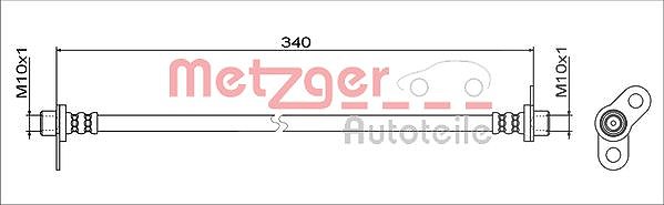 Metzger Autoteile Bremsschlauch [Hersteller-Nr. 4111744] für Mitsubishi
