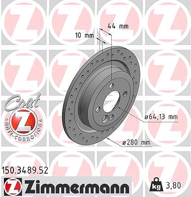 Zimmermann Bremsscheibe [Hersteller-Nr. 150.3489.52] für Mini