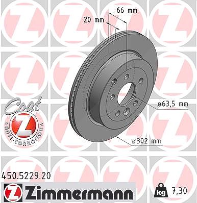 Zimmermann Bremsscheibe [Hersteller-Nr. 450.5229.20] für Land Rover