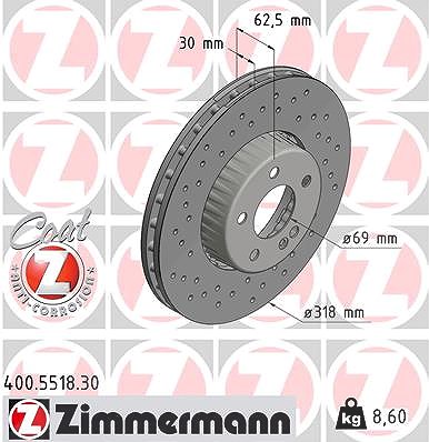 Zimmermann Bremsscheibe [Hersteller-Nr. 400.5518.30] für Mercedes-Benz