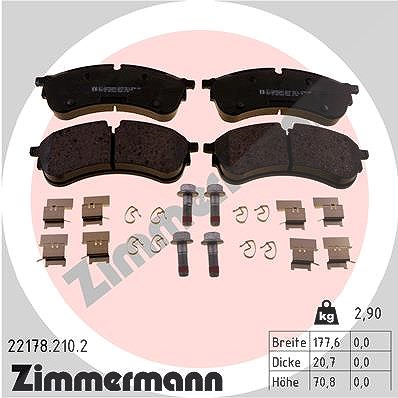 Zimmermann Bremsbelagsatz, Scheibenbremse [Hersteller-Nr. 22178.210.2] für VW, Man