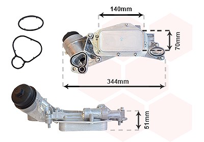 Van Wezel Ölkühler, Motoröl [Hersteller-Nr. 37013684] für Chevrolet, Fiat, Opel, Alfa Romeo, Saab