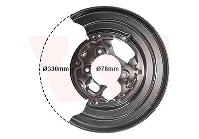 Van Wezel Spritzblech, Bremsscheibe [Hersteller-Nr. 5862374] für Mercedes-Benz, VW