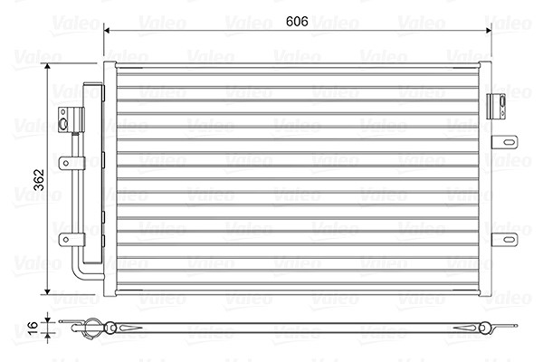 Valeo Kondensator, Klimaanlage [Hersteller-Nr. 822551] für Iveco