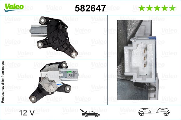 Valeo Wischermotor [Hersteller-Nr. 582647] für Peugeot