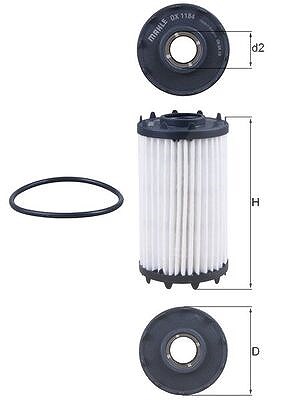 Mahle Ölfilter [Hersteller-Nr. OX1184D] für VW, Audi, Bentley, Porsche