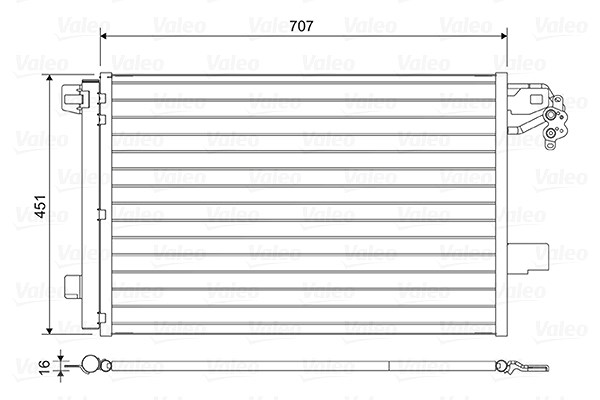 Valeo Kondensator, Klimaanlage [Hersteller-Nr. 814461] für VW