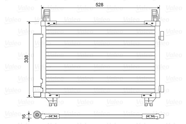 Valeo Kondensator, Klimaanlage [Hersteller-Nr. 814449] für Toyota