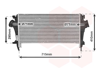 Van Wezel Ladeluftkühler [Hersteller-Nr. 37014707] für Opel