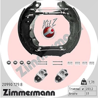 Zimmermann Bremsbackensatz [Hersteller-Nr. 20990.129.8] für Citroën, Ds