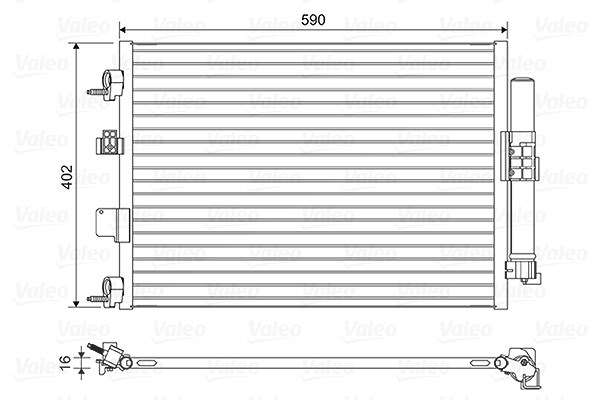 Valeo Kondensator, Klimaanlage [Hersteller-Nr. 814161] für Ford