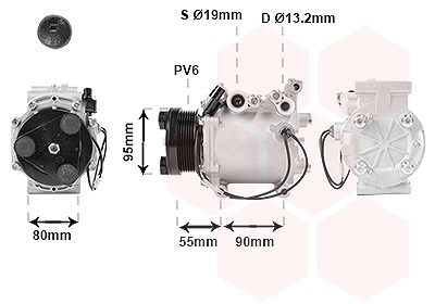 Van Wezel Kompressor, Klimaanlage [Hersteller-Nr. 3200K242] für Mitsubishi