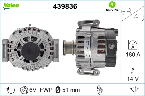 Valeo Generator [Hersteller-Nr. 439836] für Mercedes-Benz