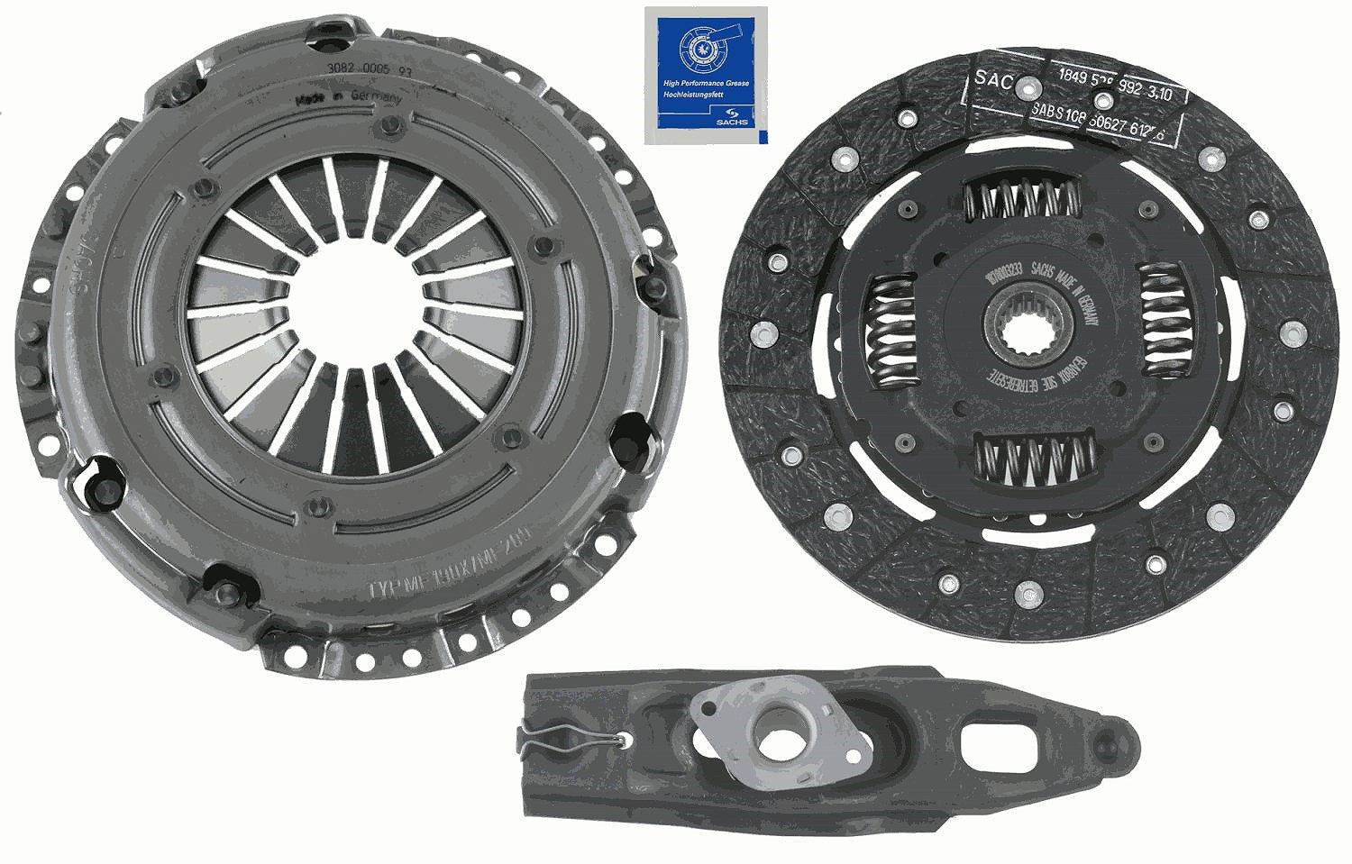 Sachs Kupplungssatz [Hersteller-Nr. 3000951040] für Smart, Mitsubishi