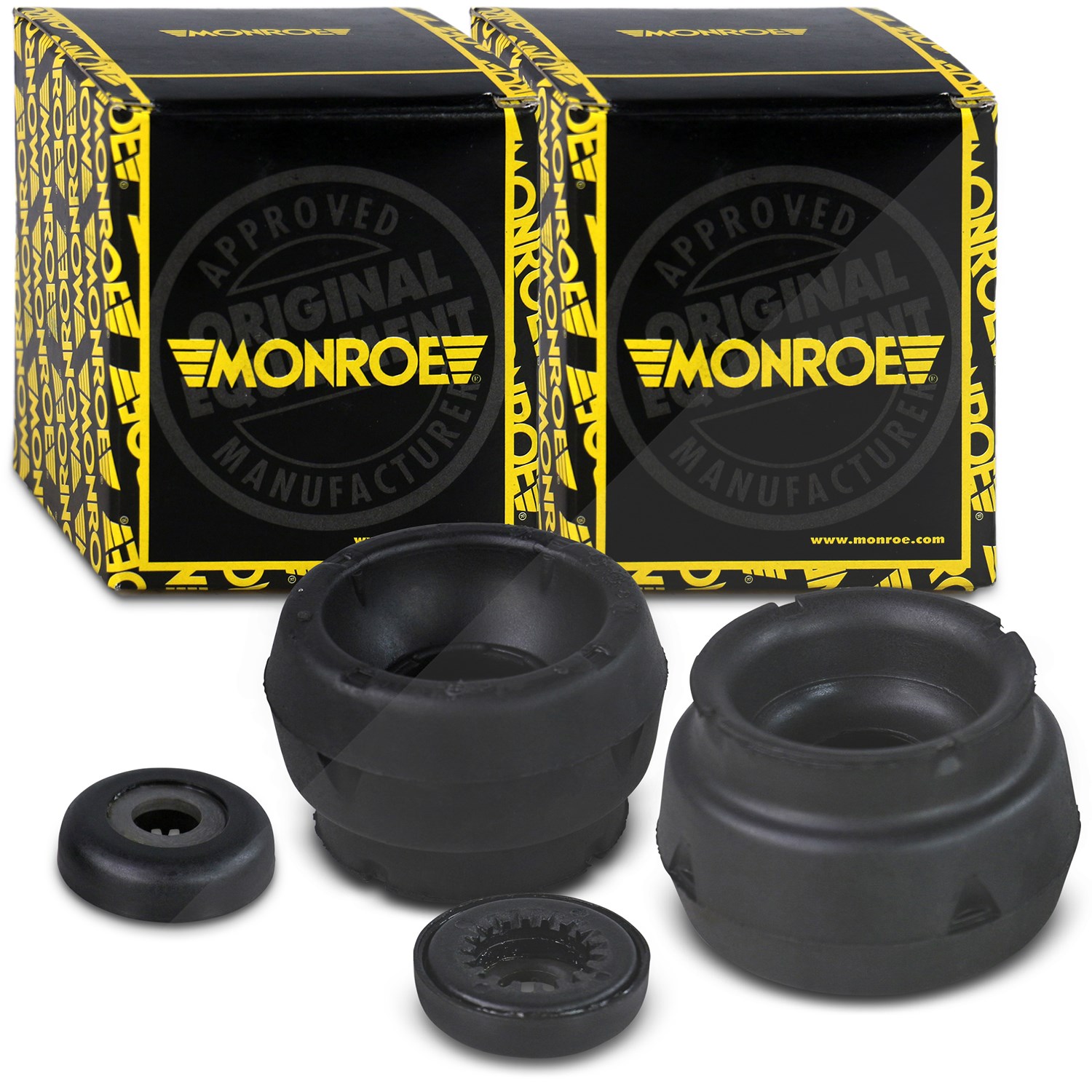 Monroe 2x Federbeinstützlager Vorderachse [Hersteller-Nr. MK077] für Seat, Audi, Skoda, VW