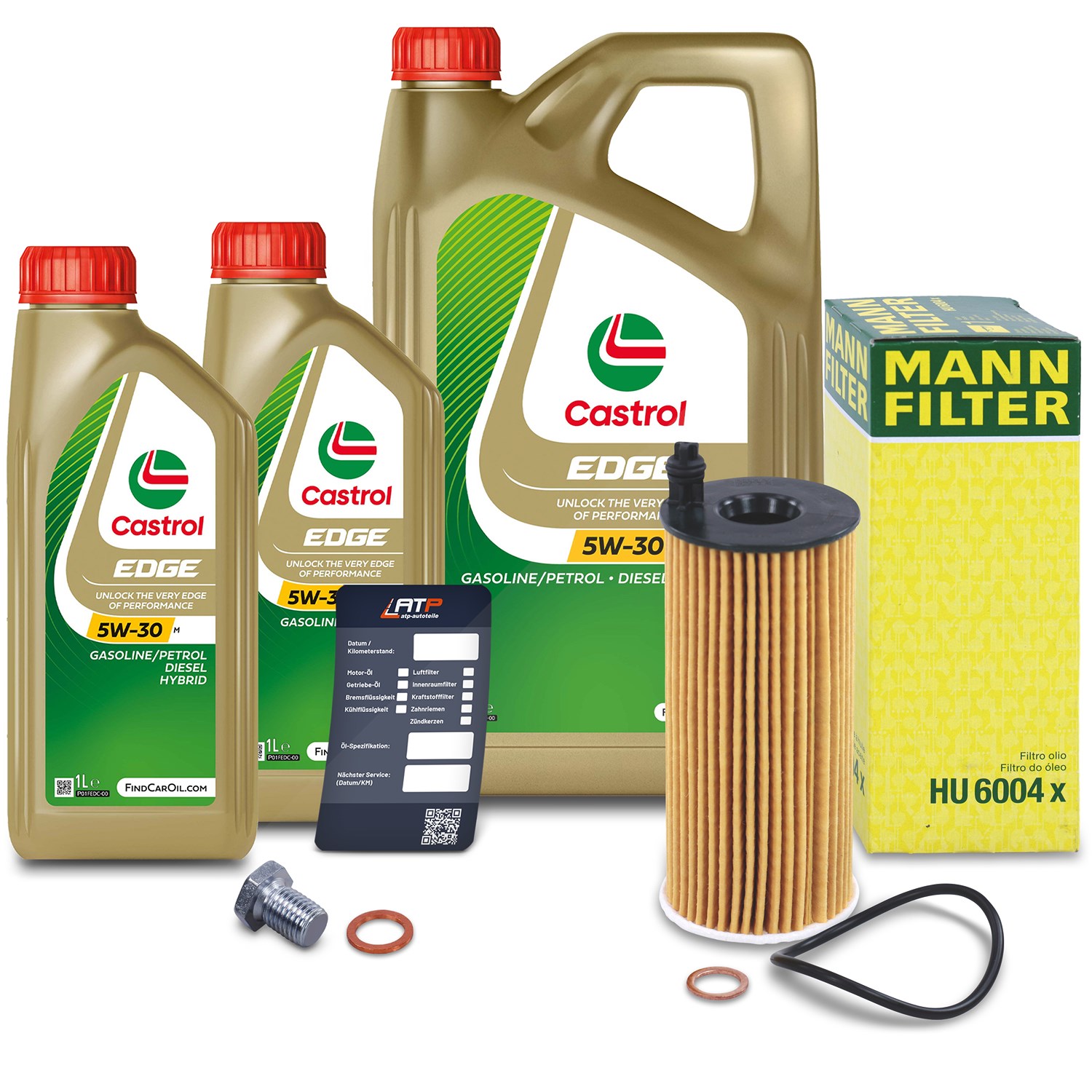 Mann-filter Ölfilter+Schraube+7 L Castrol 5W-30 M [Hersteller-Nr. 10491990] für BMW