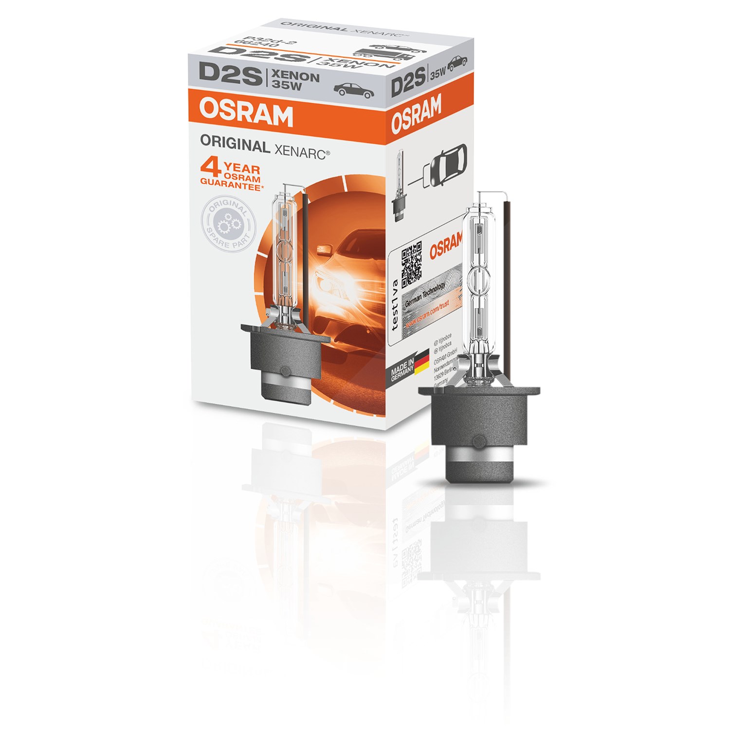 Osram D2S XENARC ORIGINAL Faltschachtel [Hersteller-Nr. 66240] für Suzuki, Citroën, Rolls-royce, Skoda, Saab, Audi, Ford, Porsche, Toyota, Volvo, VW,