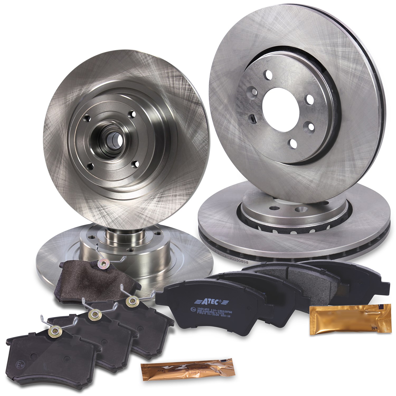 Bestprice Bremsscheiben + Bremsbeläge Vorne + Hinten [Hersteller-Nr. 31294191] für Renault