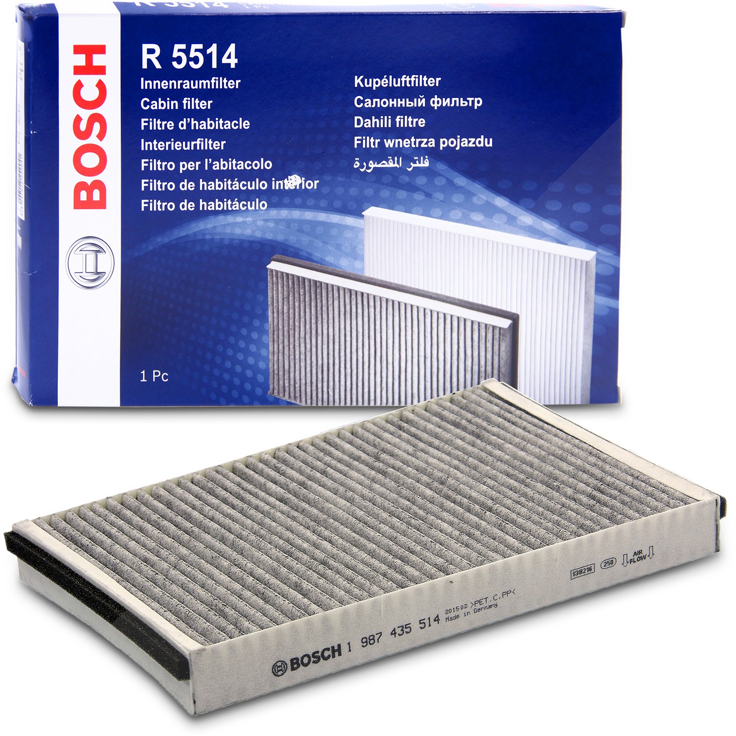 Bosch Innenraumfilter Aktivkohle [Hersteller-Nr. 1987435514] für Vauxhall, Opel