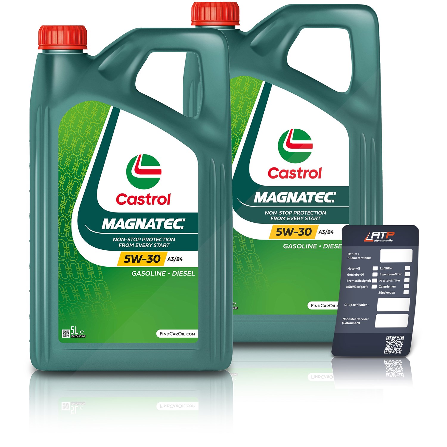 Castrol 10 L Magnatec 5W-30 A3/B4 + Ölwechsel-Anhänger [Hersteller-Nr. 15F8BB]