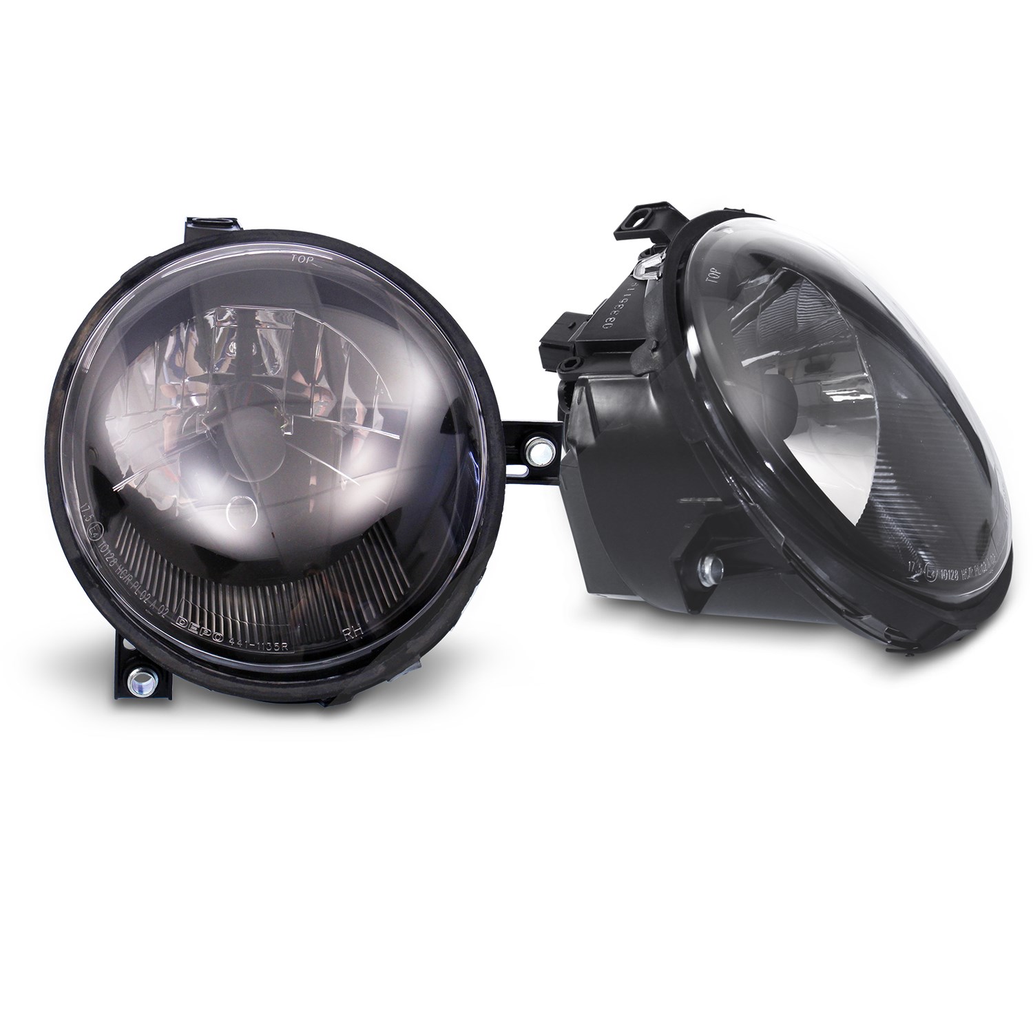 Bestprice 2x Scheinwerfer H4 schwarz elektr. LWR [Hersteller-Nr. 34001016] für VW