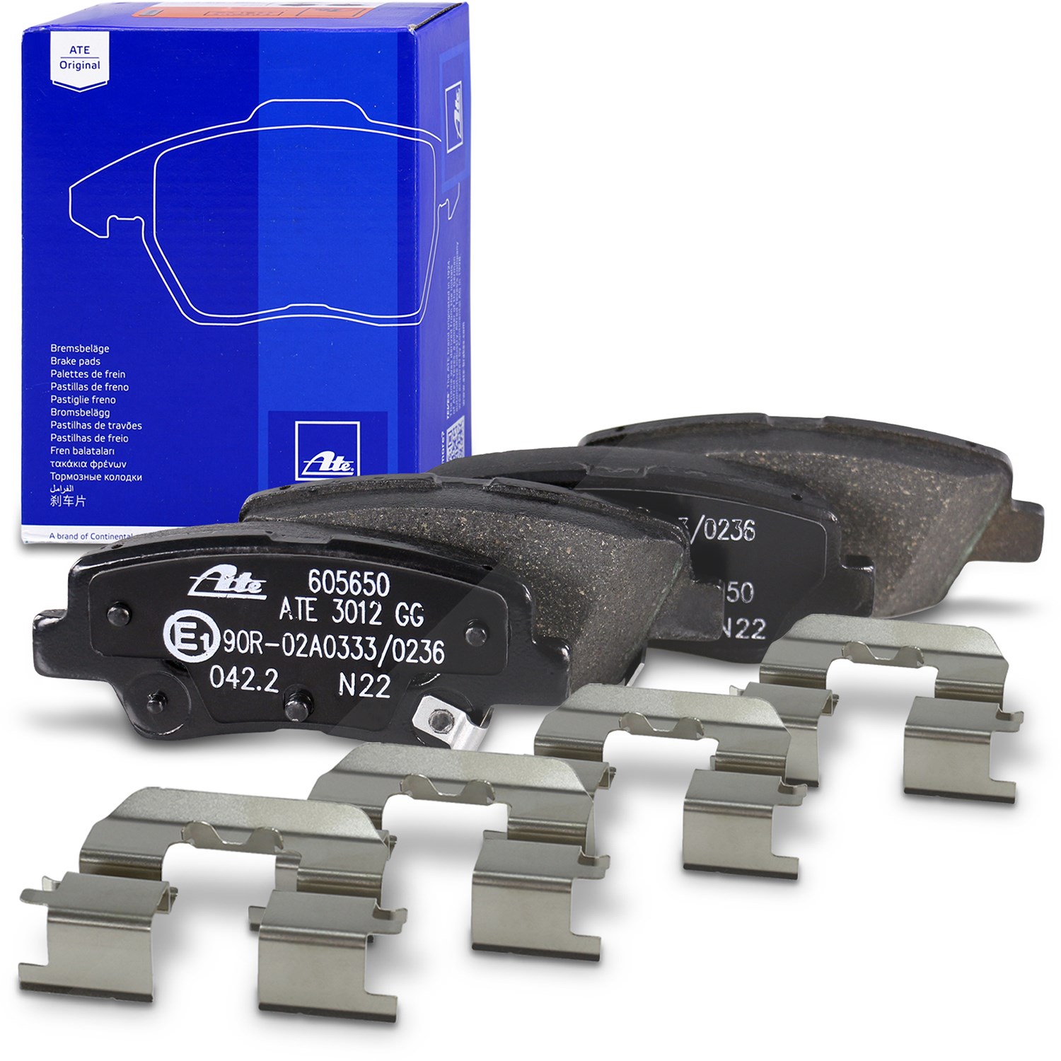 Ate Bremsbelagsatz hinten [Hersteller-Nr. 13.0460-5650.2] für Ssangyong, Kia, Hyundai
