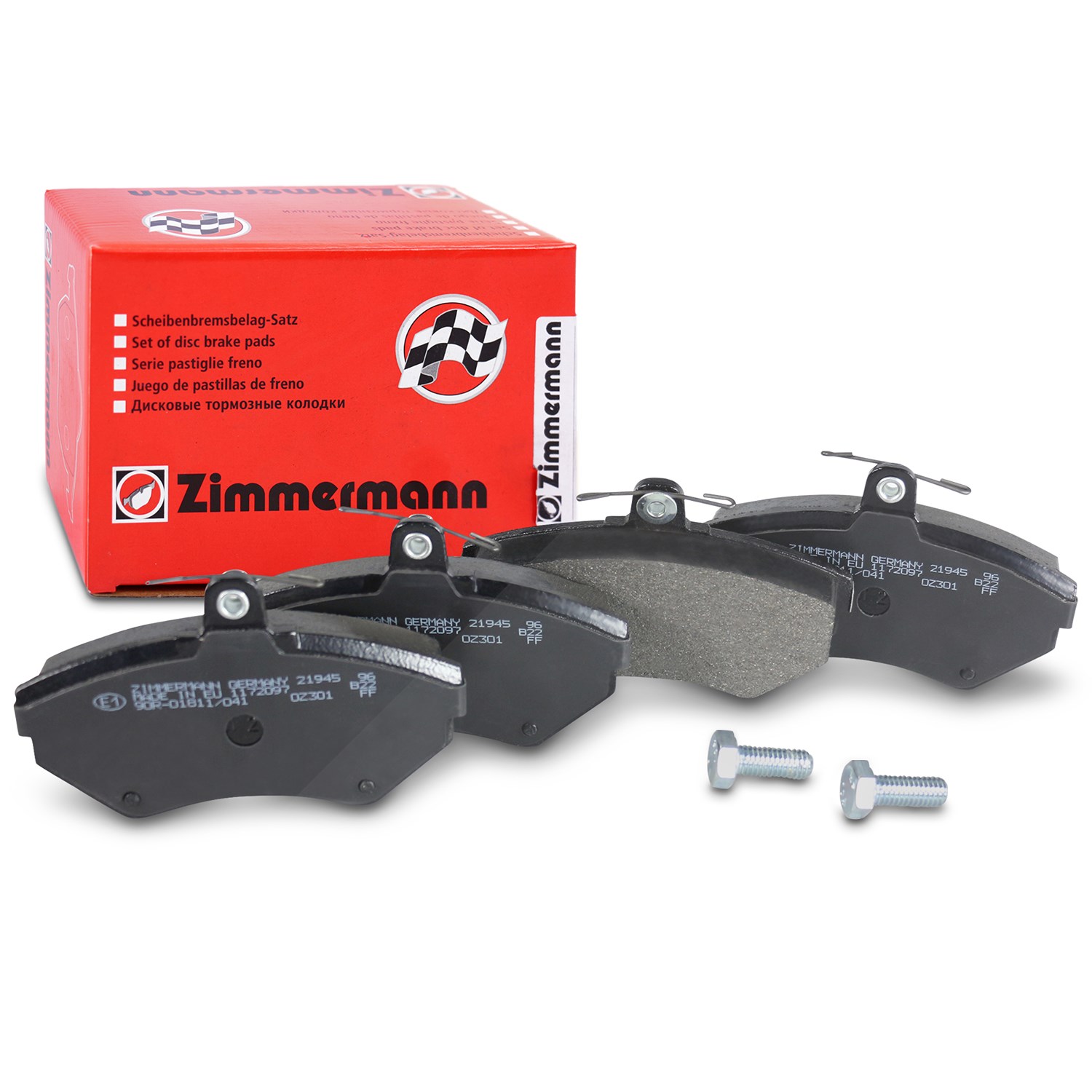 Zimmermann Bremsbelagsatz Vorderachse [Hersteller-Nr. 21945.195.1] für Seat, VW, Audi