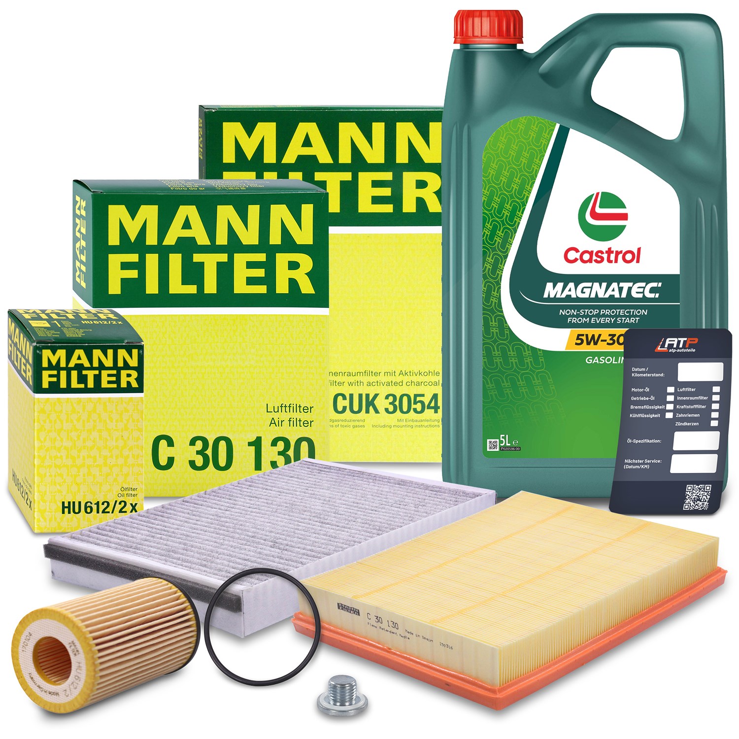 Mann-filter Inspektionspaket A+5L CASTROL MAGNATEC 5W-30 C3 [Hersteller-Nr. 10493210] für Opel