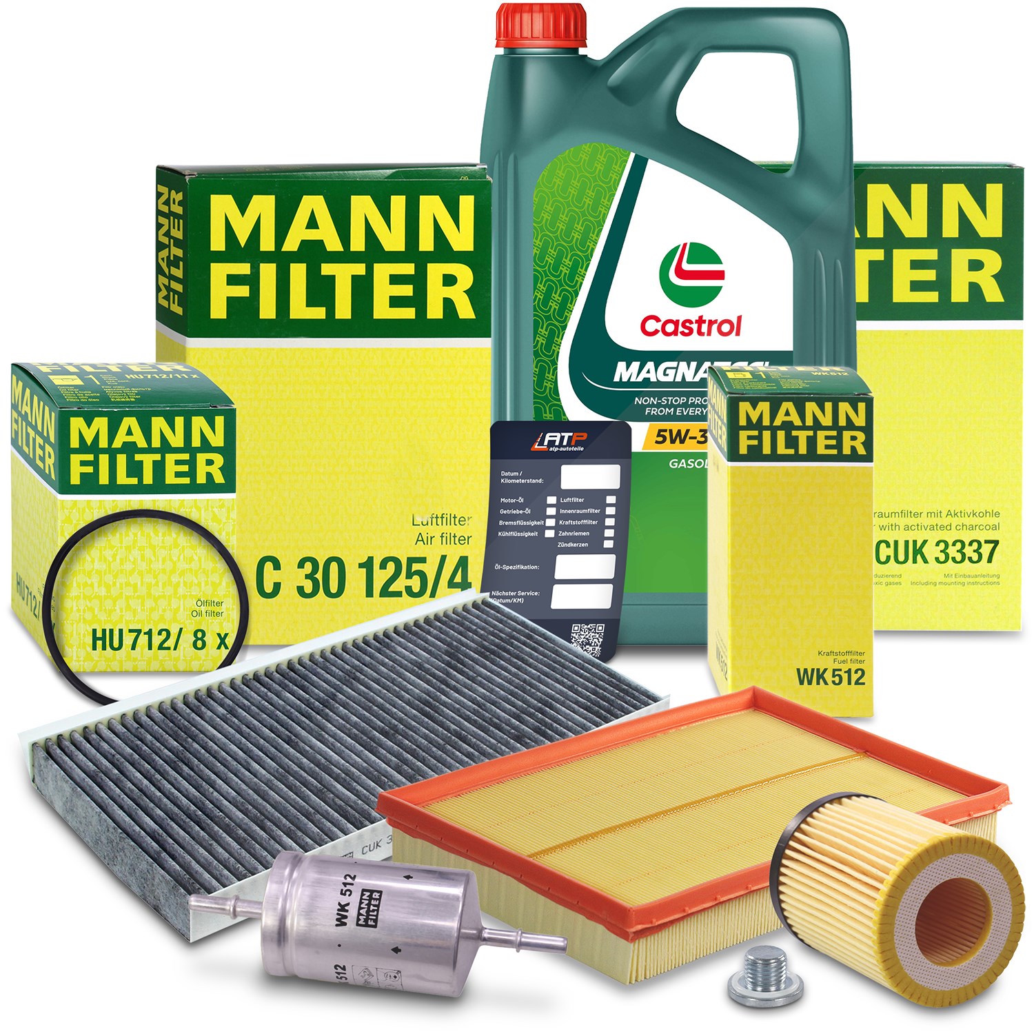 Mann-filter Inspektionspaket B+5L CASTROL MAGNATEC 5W-30 A3/B4 [Hersteller-Nr. 10492452] für Opel