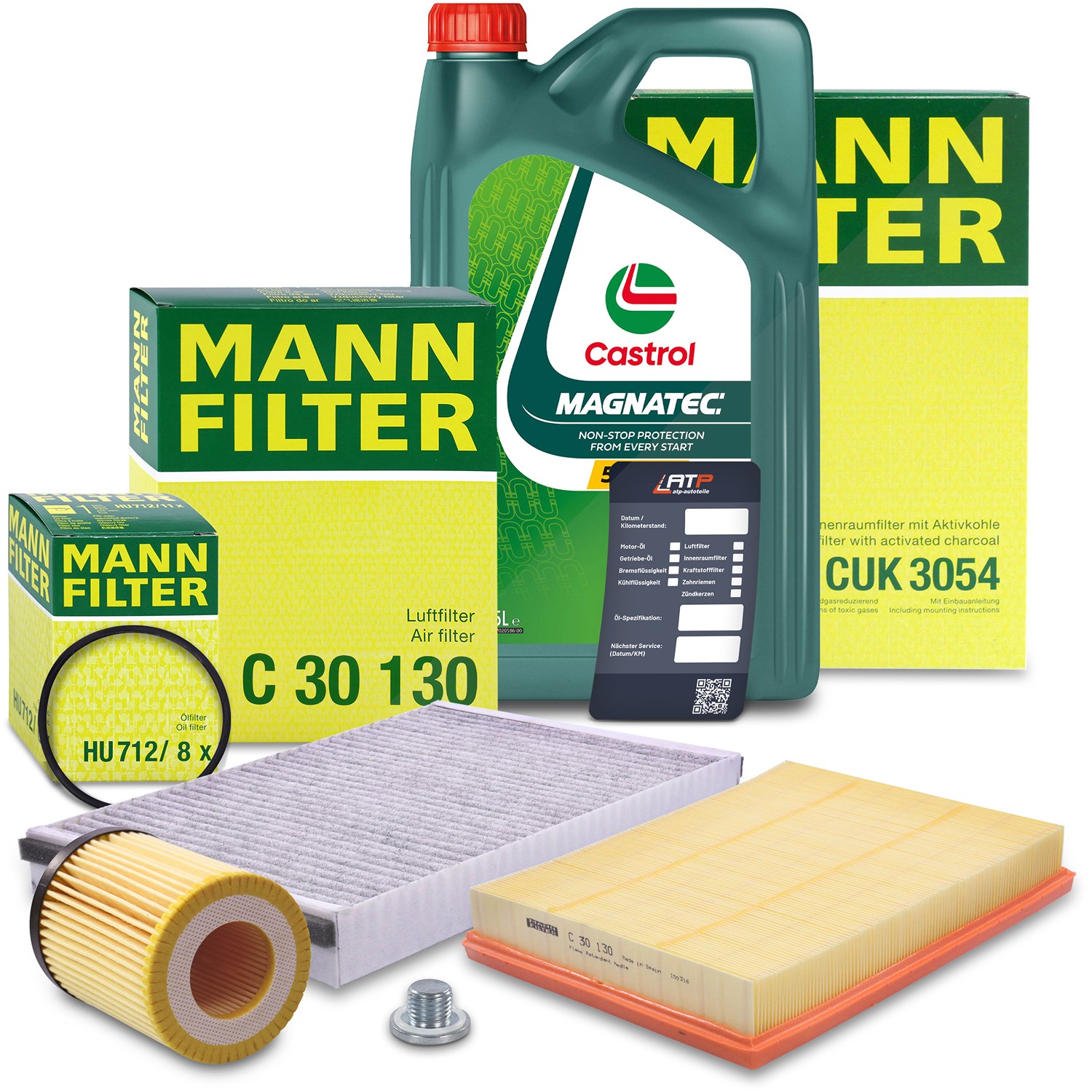 Mann-filter Inspektionspaket A+5L CASTROL MAGNATEC 5W-30 C3 [Hersteller-Nr. 10493209] für Opel