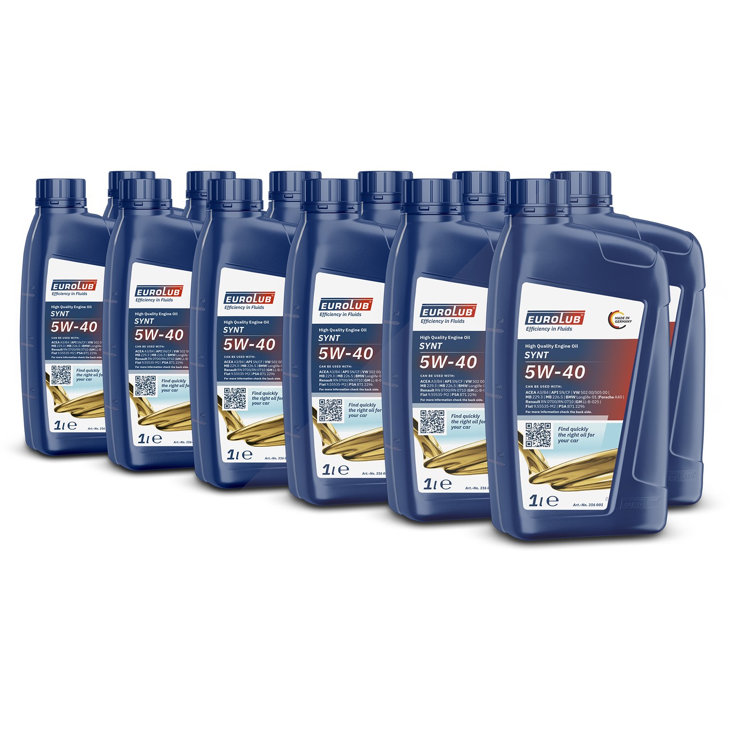 Eurolub 12x 1 L SYNT SAE 5W/40 [Hersteller-Nr. 316001]