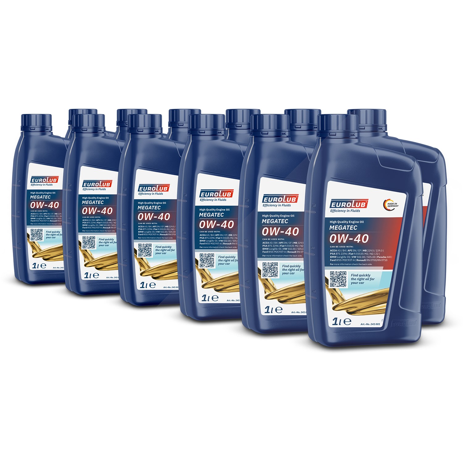Eurolub 12x 1 L MEGATEC 0W-40 [Hersteller-Nr. 241001]