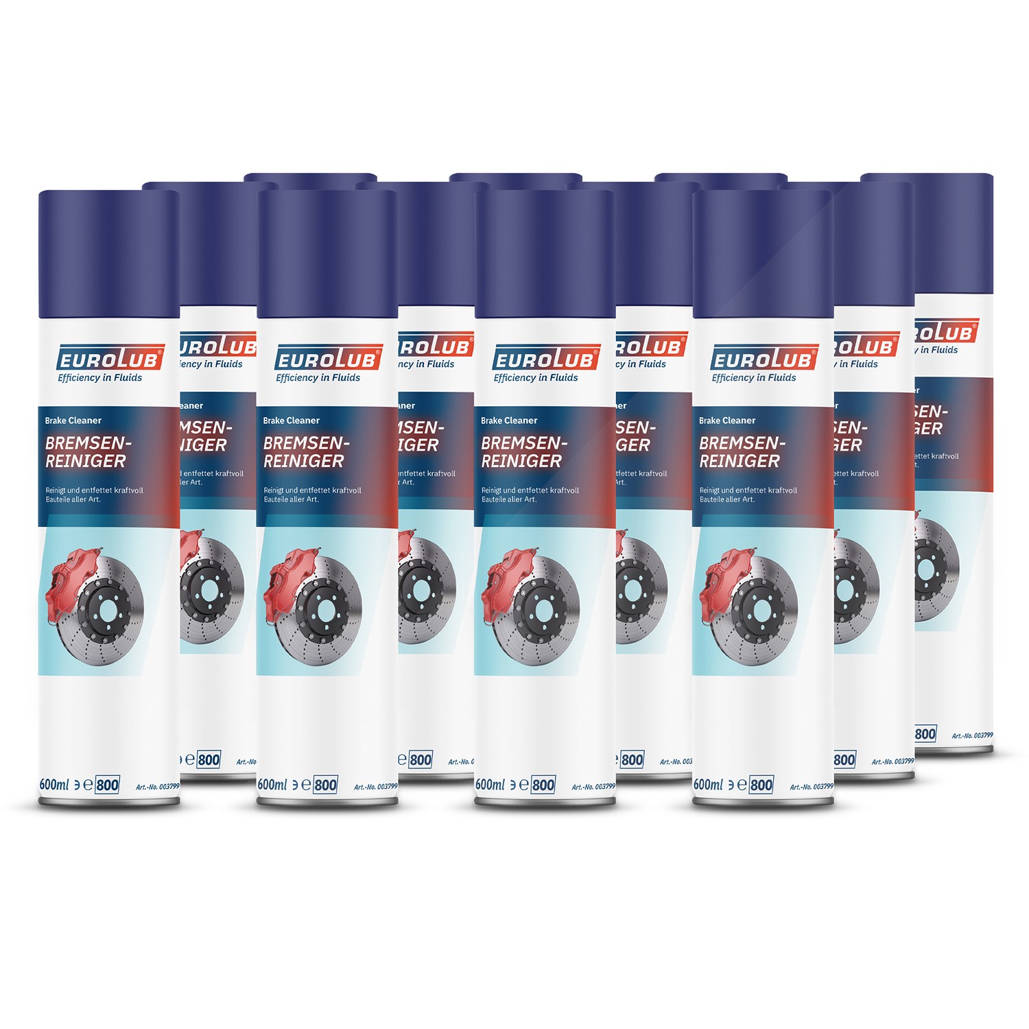 Eurolub 12x 600ml Bremsenreiniger-Spray [Hersteller-Nr. 003799]