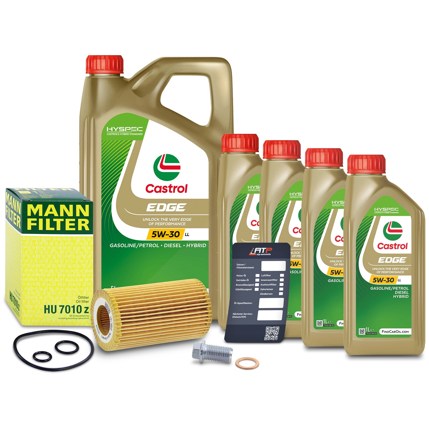 Mann-filter Ölfilter+Schraube+9 L Castrol 5W-30 LL [Hersteller-Nr. 10492006] für Mercedes-Benz