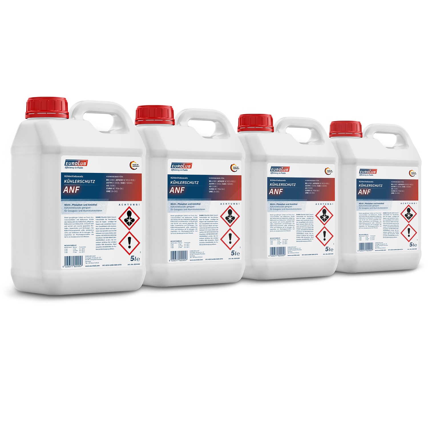 Eurolub 4x 5 L KÜHLERSCHUTZ ANF Kühlerfrostschutz [Hersteller-Nr. 820005]