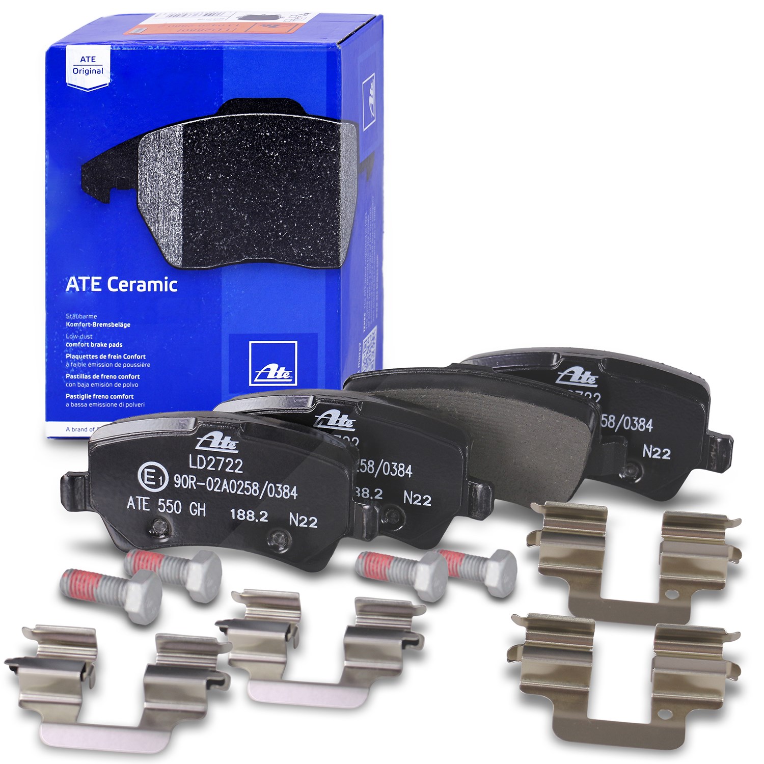Ate CERAMIC Bremsbelagsatz hinten [Hersteller-Nr. 13.0470-2722.2] für Land Rover, Ford, Volvo