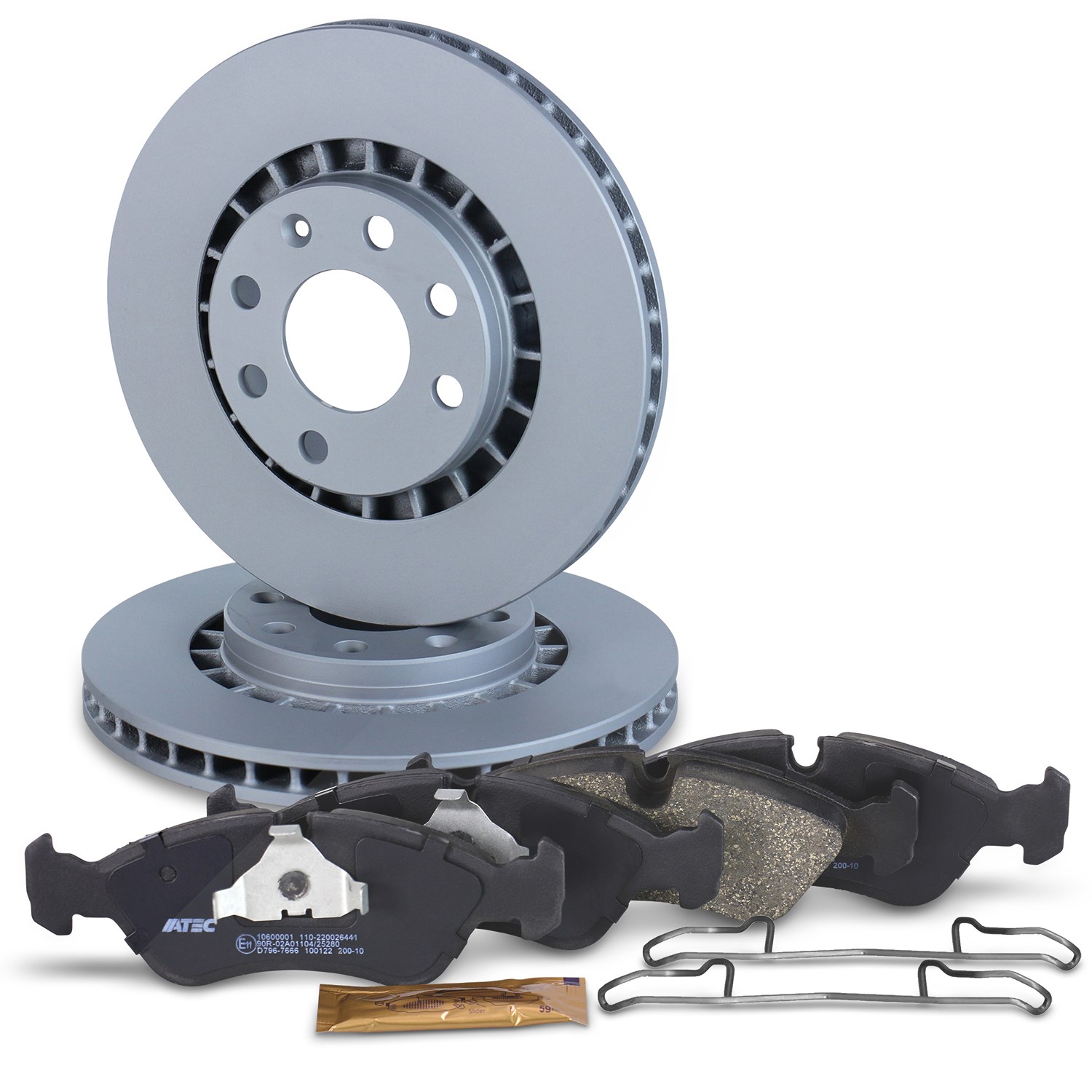 Bestprice Bremsscheiben + Bremsbeläge Vorne BELÜFTET [Hersteller-Nr. 10600052] für Vauxhall, Daewoo, Opel