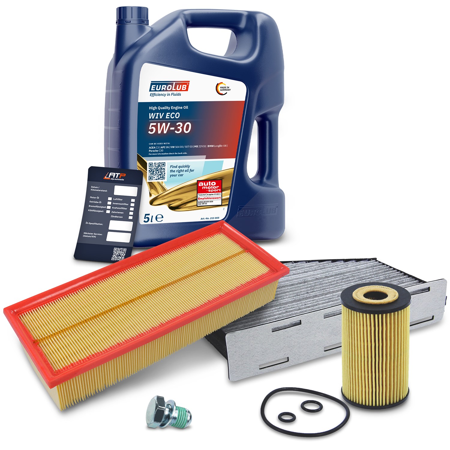 Bestprice Inspektionspaket Filtersatz SET A + 5l ÖL [Hersteller-Nr. 10493536] für Audi, VW, Skoda, Seat
